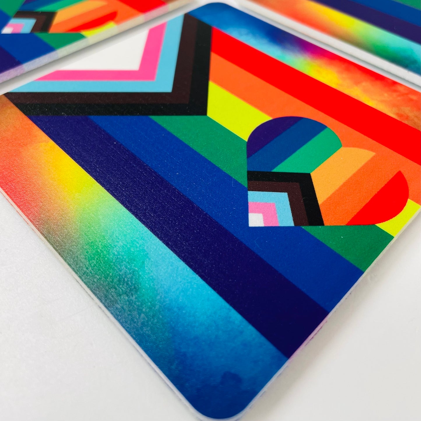 Coasters Set: Pride Love Flag