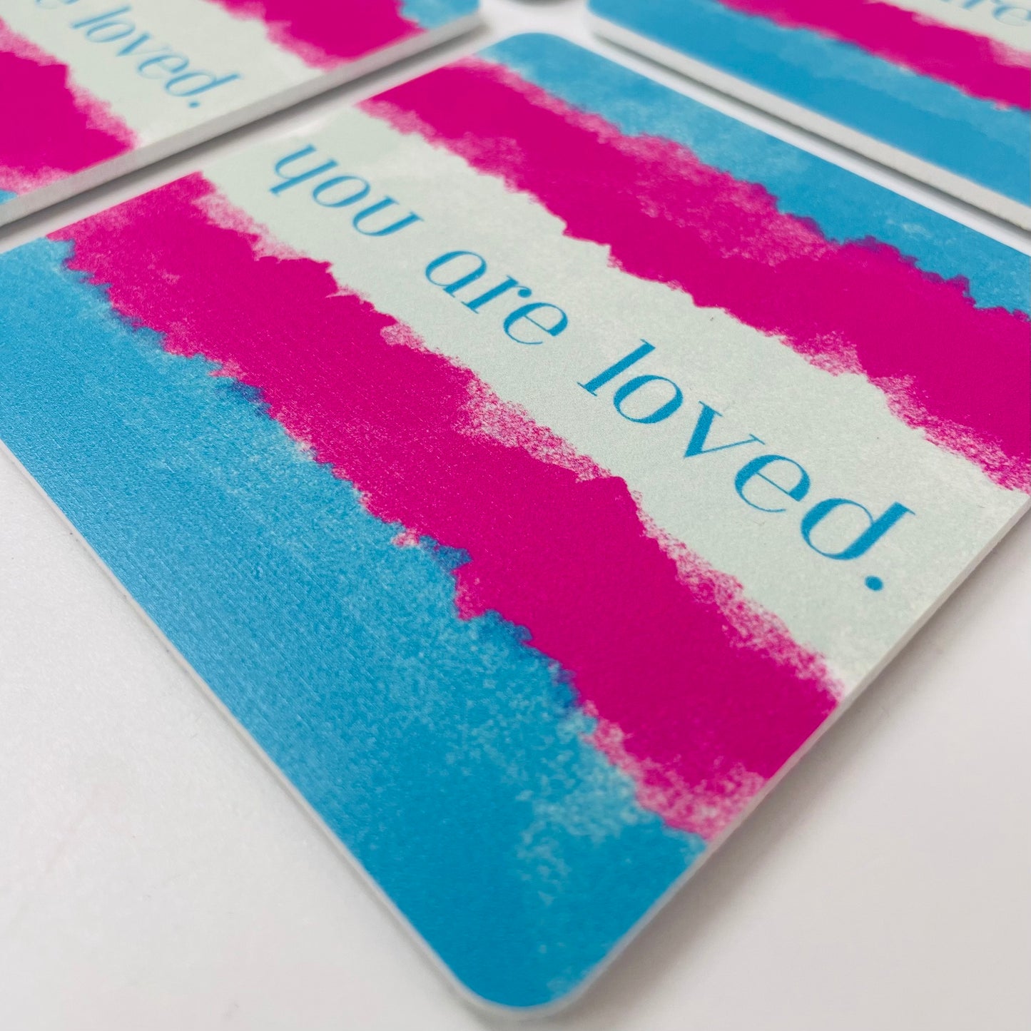 Coasters Set: You Are Loved Trans Pride