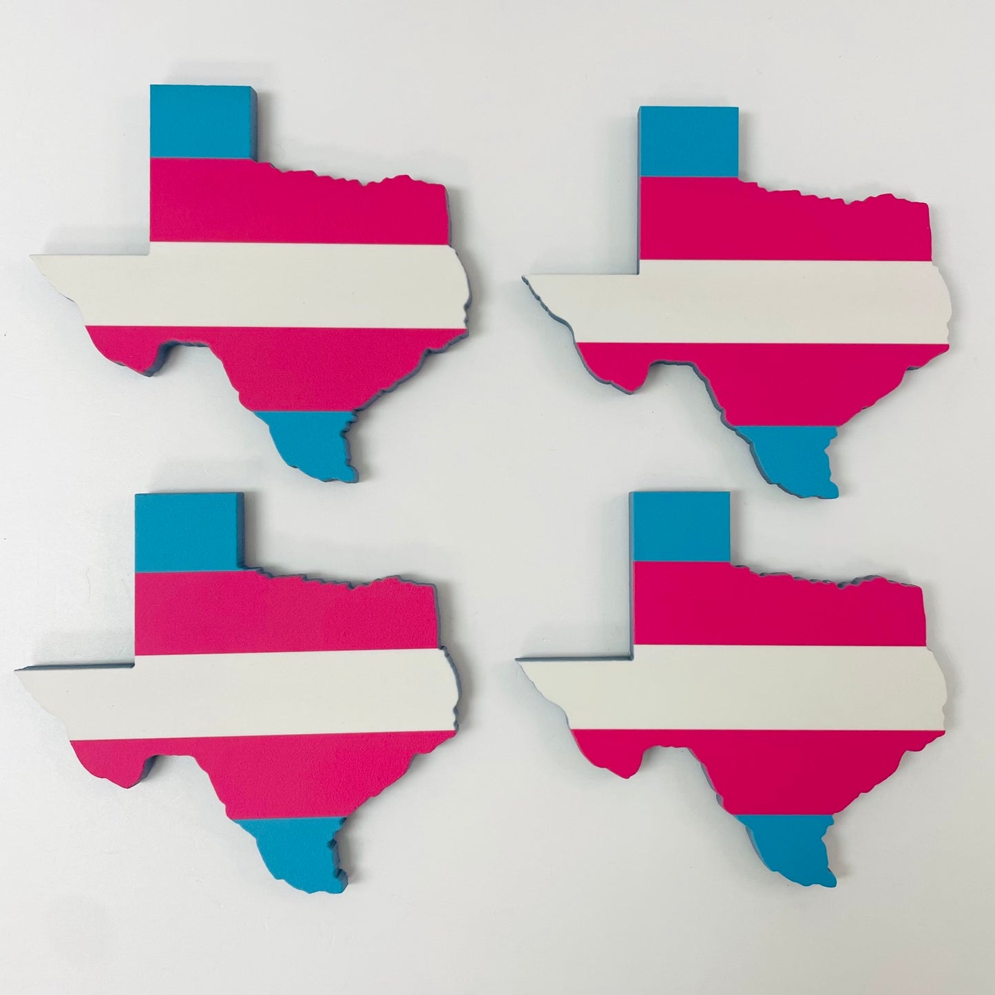 Texas Coasters Set: Trans Pride Flag