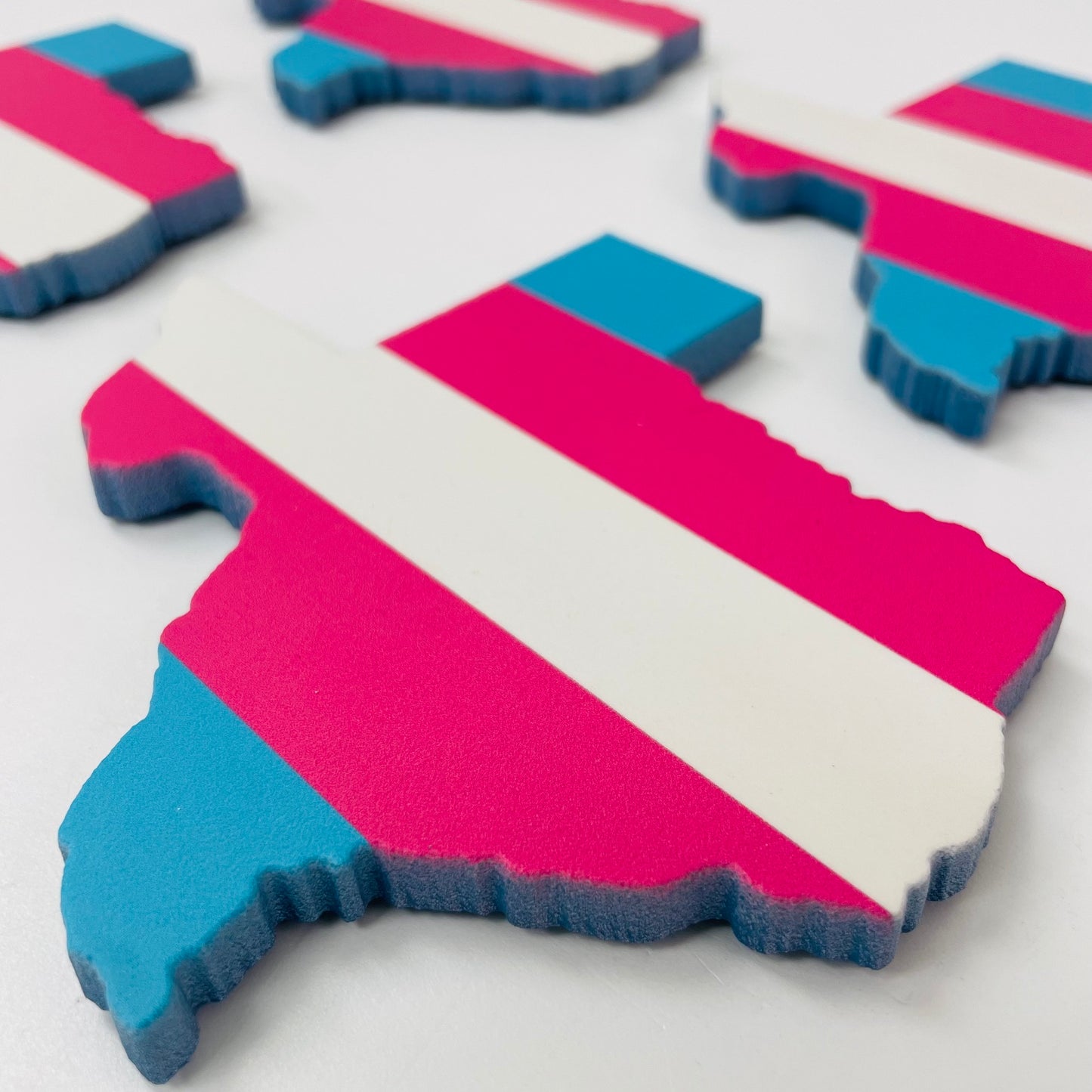 Texas Coasters Set: Trans Pride Flag