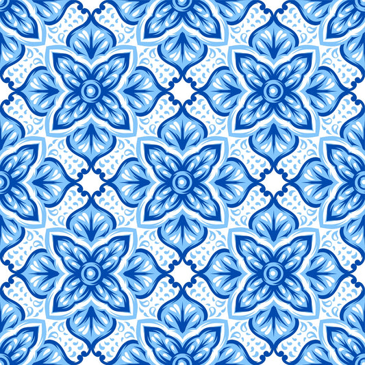 Art Tiles: Azure Floral