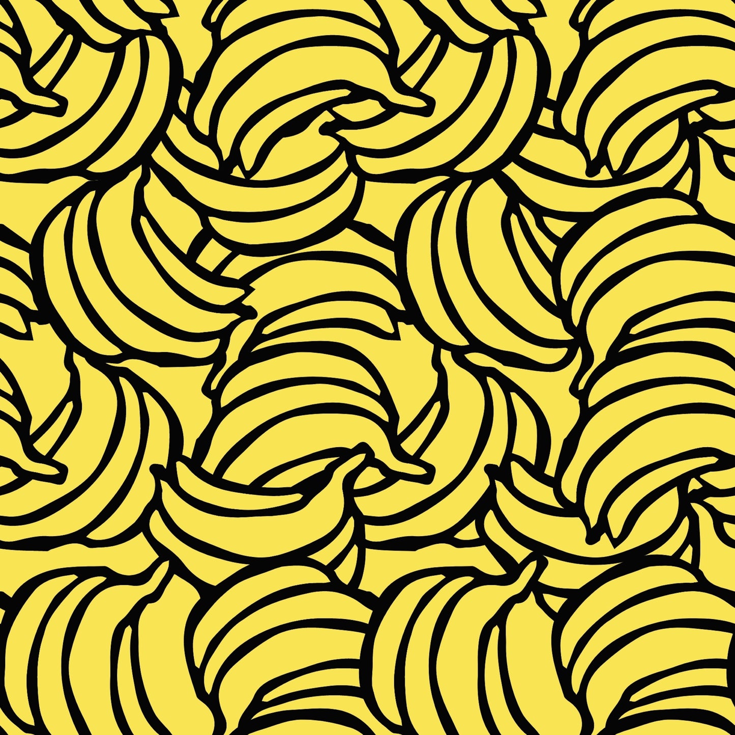 Art Tiles: Banana Pop (Black & Yellow)