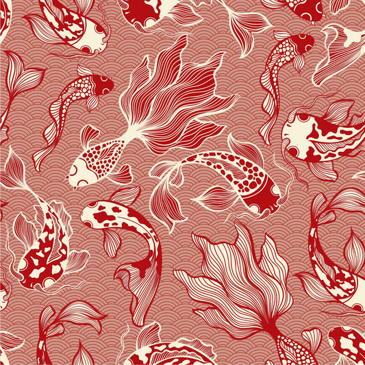 Art Tiles: Koi Traditional (Red)