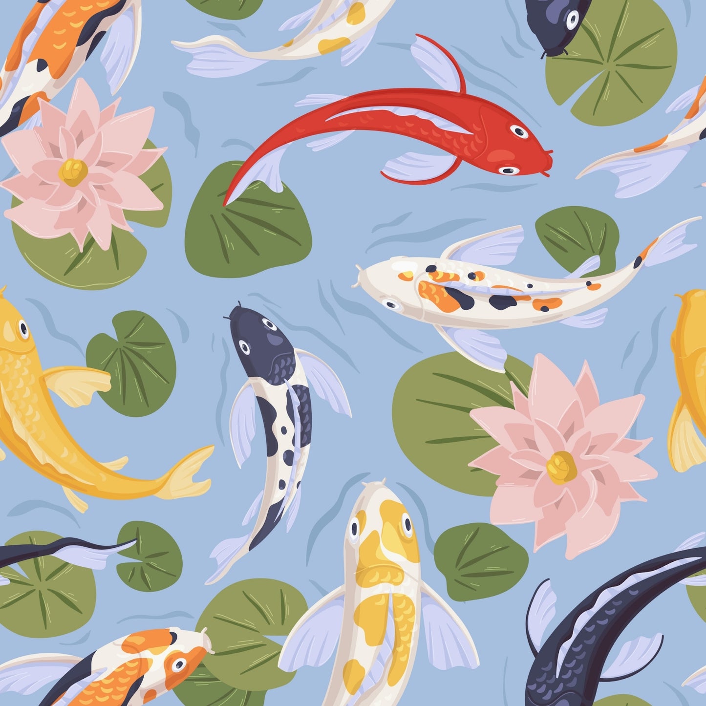 Art Tiles: Koi Waterlily (Soft)