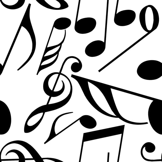 Art Tiles: Music Notes (B&W)