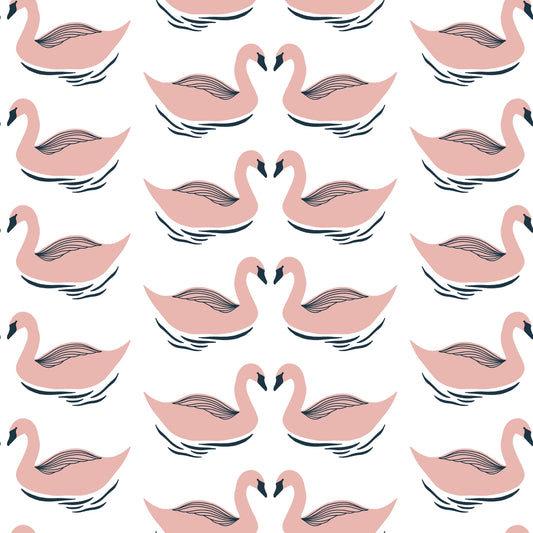 Art Tiles: Swans (Blush)