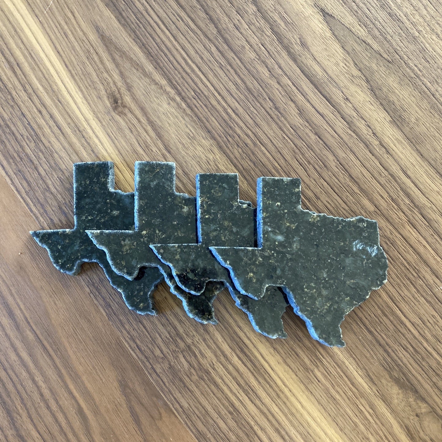 Texas Stone Coasters Set: Almost Oil Black