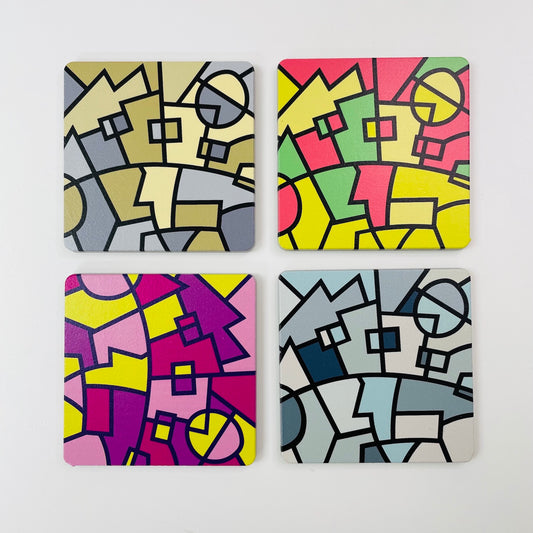 Art Coasters Set: Billboard