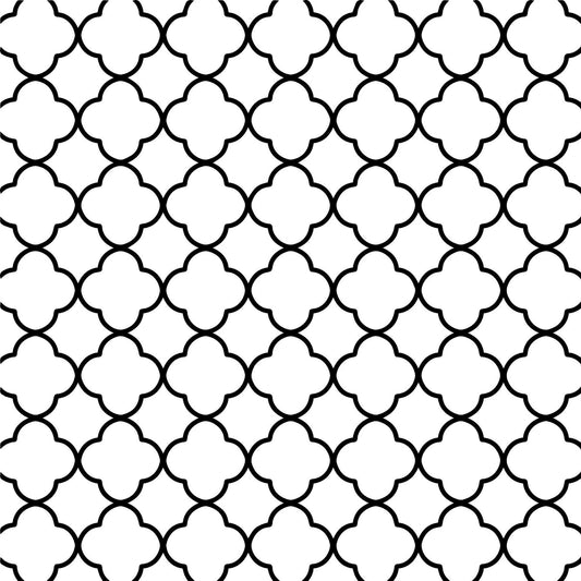 Art Tiles: B&W Clover