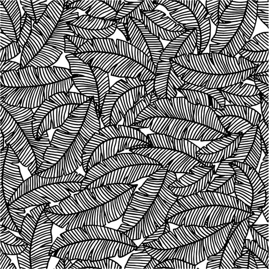 Art Tiles: B&W Leaves