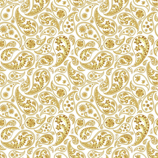 Art Tiles: Gold Paisley