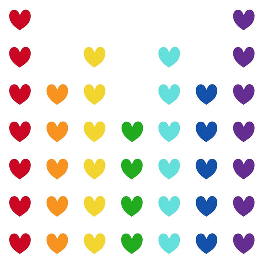 Art Tiles: Hearts Rainbow