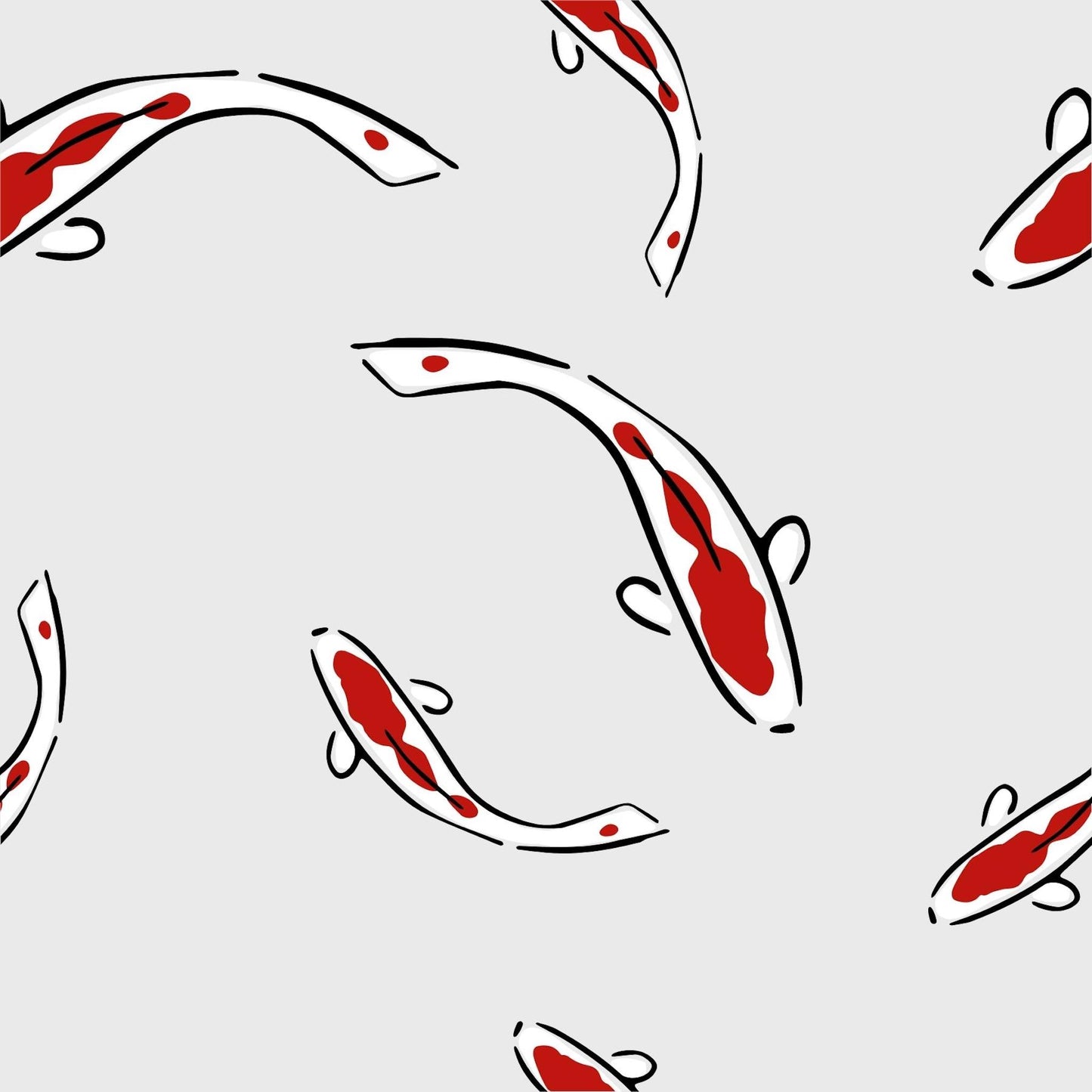 Art Tiles: Koi Modern (Red)