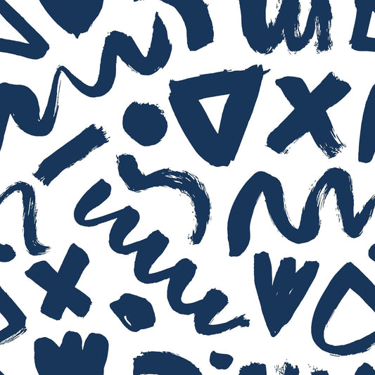 Art Tiles: Squiggles (Navy)