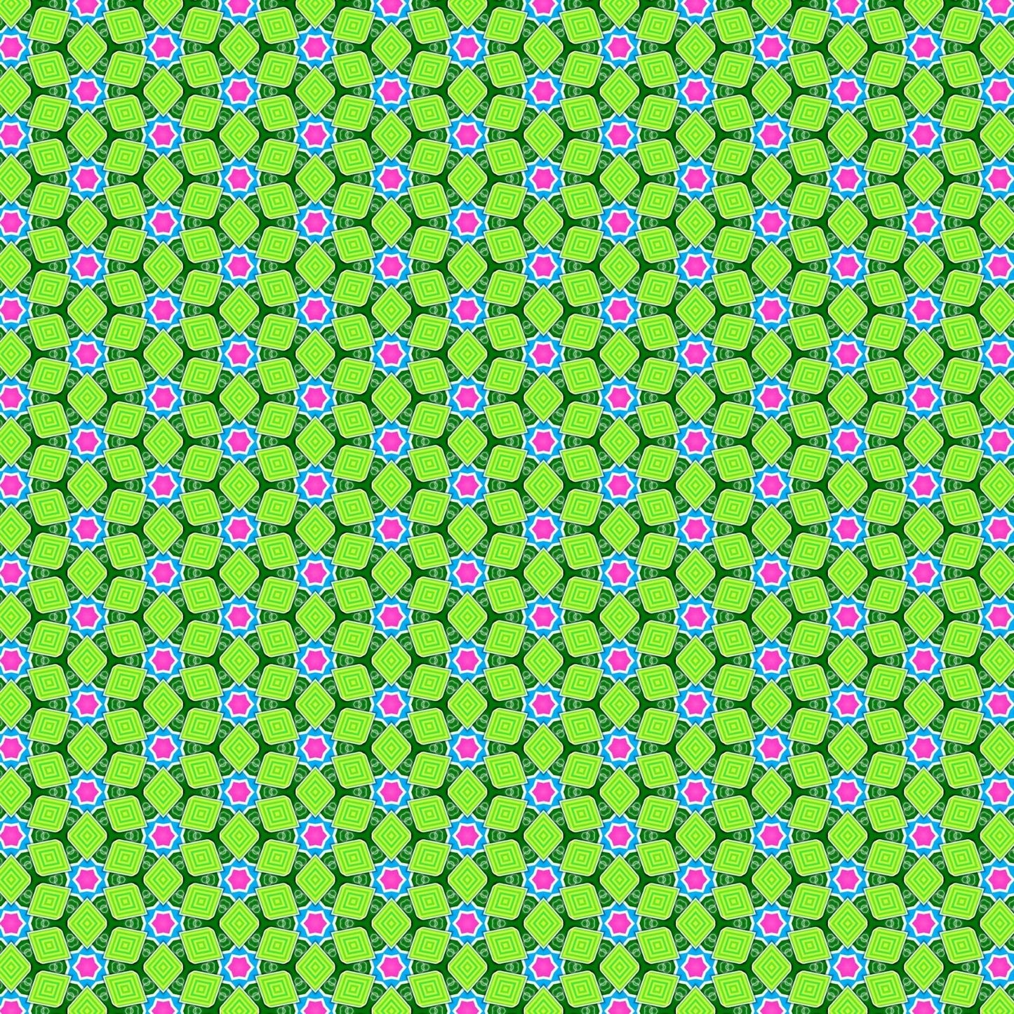 Art Tiles: Lime Star Kaleidoscope