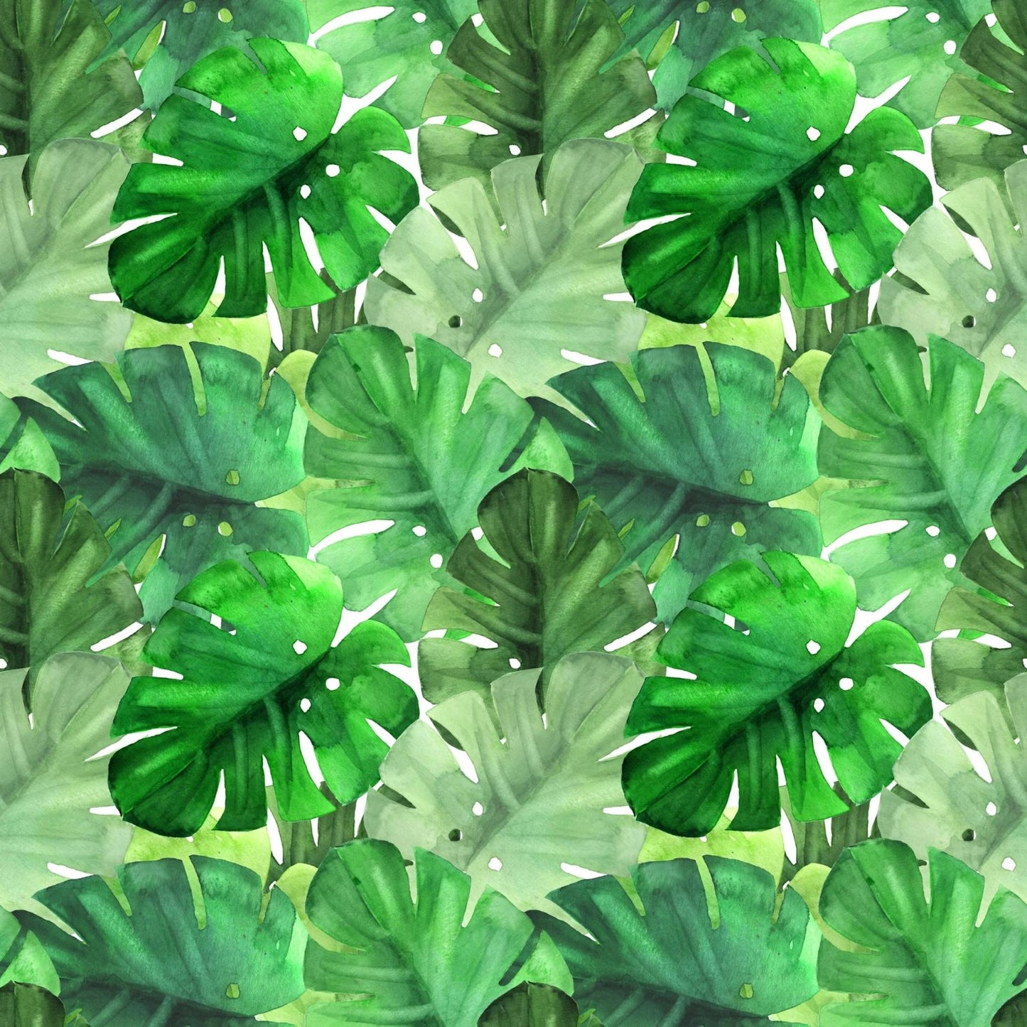 Art Tiles: Monstera Leaves Watercolor