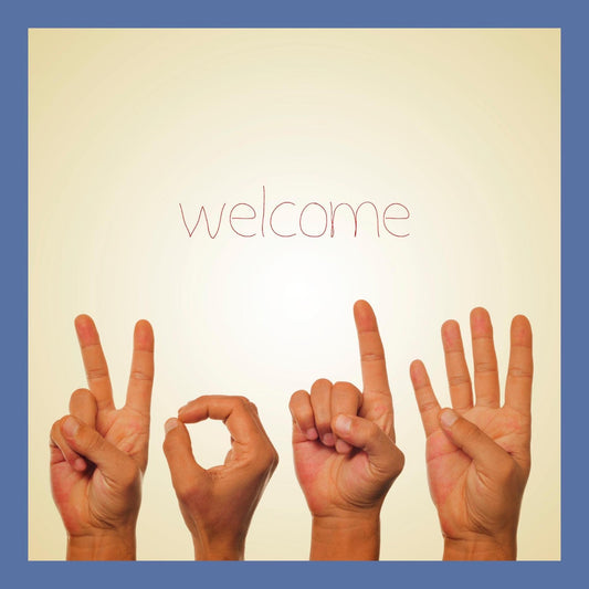 Art Tiles: Welcome Sign ASL