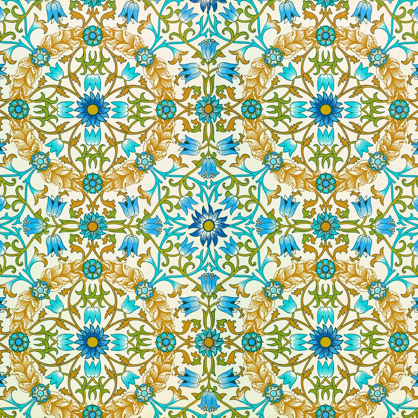 Art Tiles: William Morris "Vine pattern (blue daisies)"