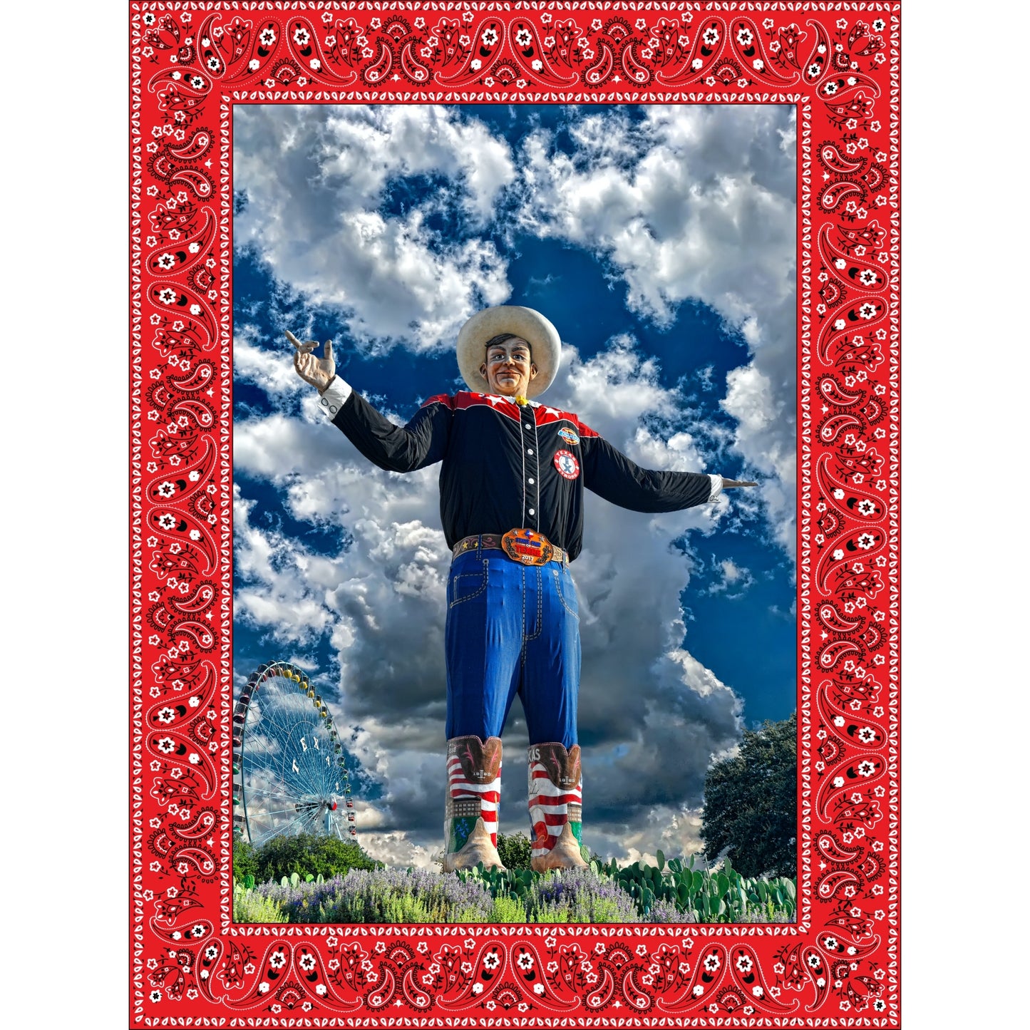 Puzzle Coasters Set: Big Tex by Warren Paul Harris