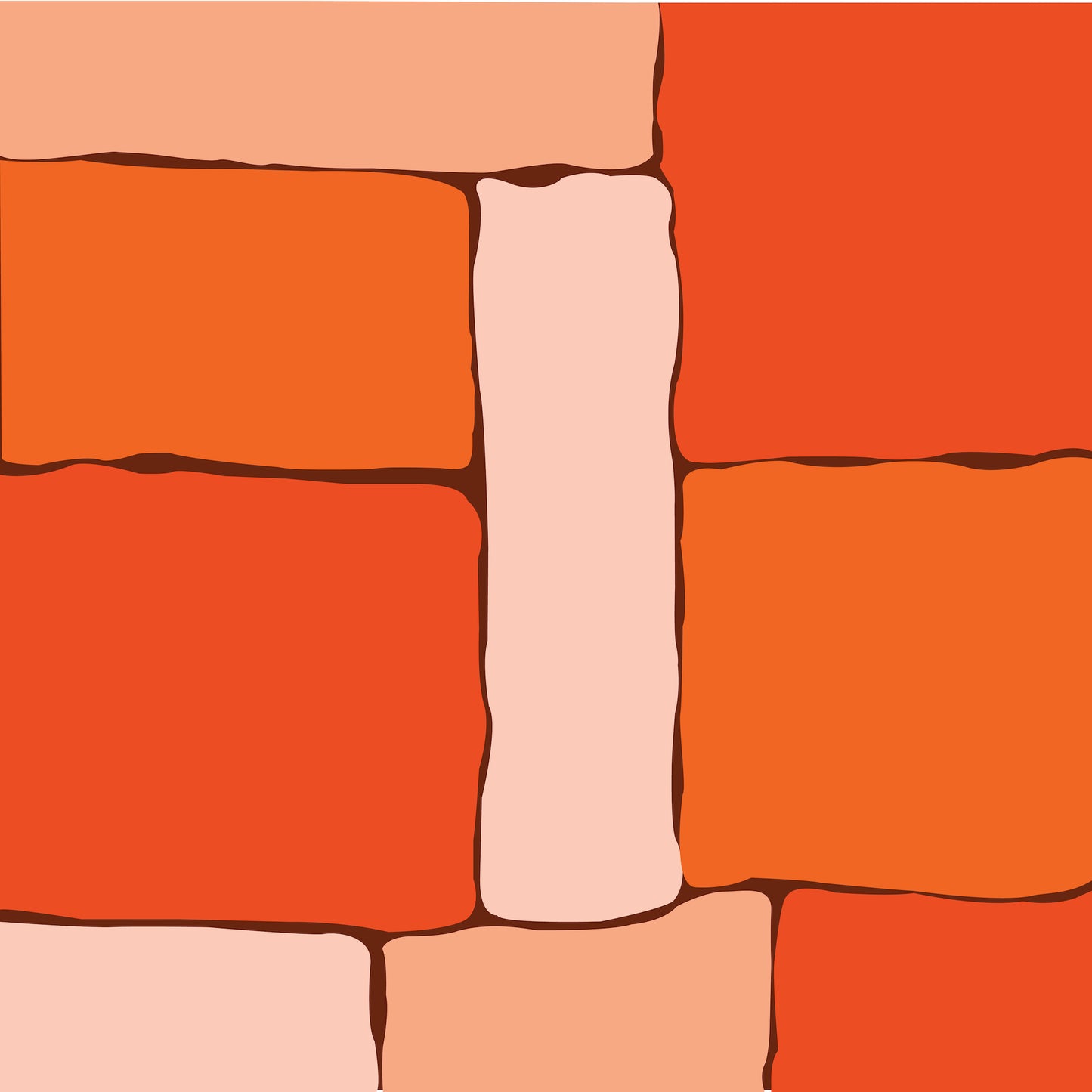 Art Tiles: Bricks - Tangerine