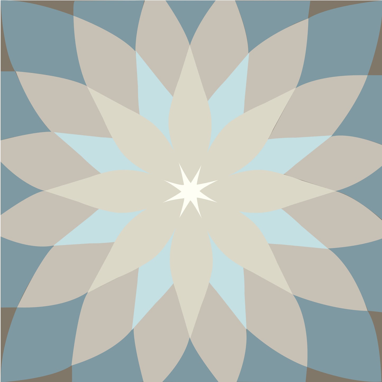 Art Tiles: Chrysanthemum - Blues