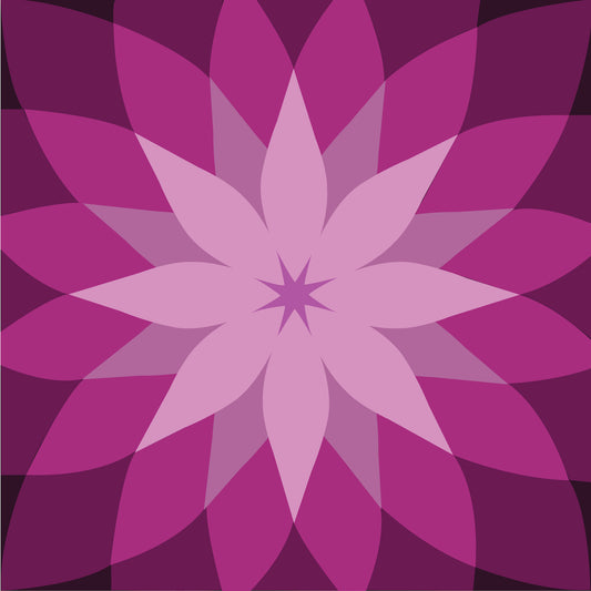 Art Tiles: Chrysanthemum - Raspberry