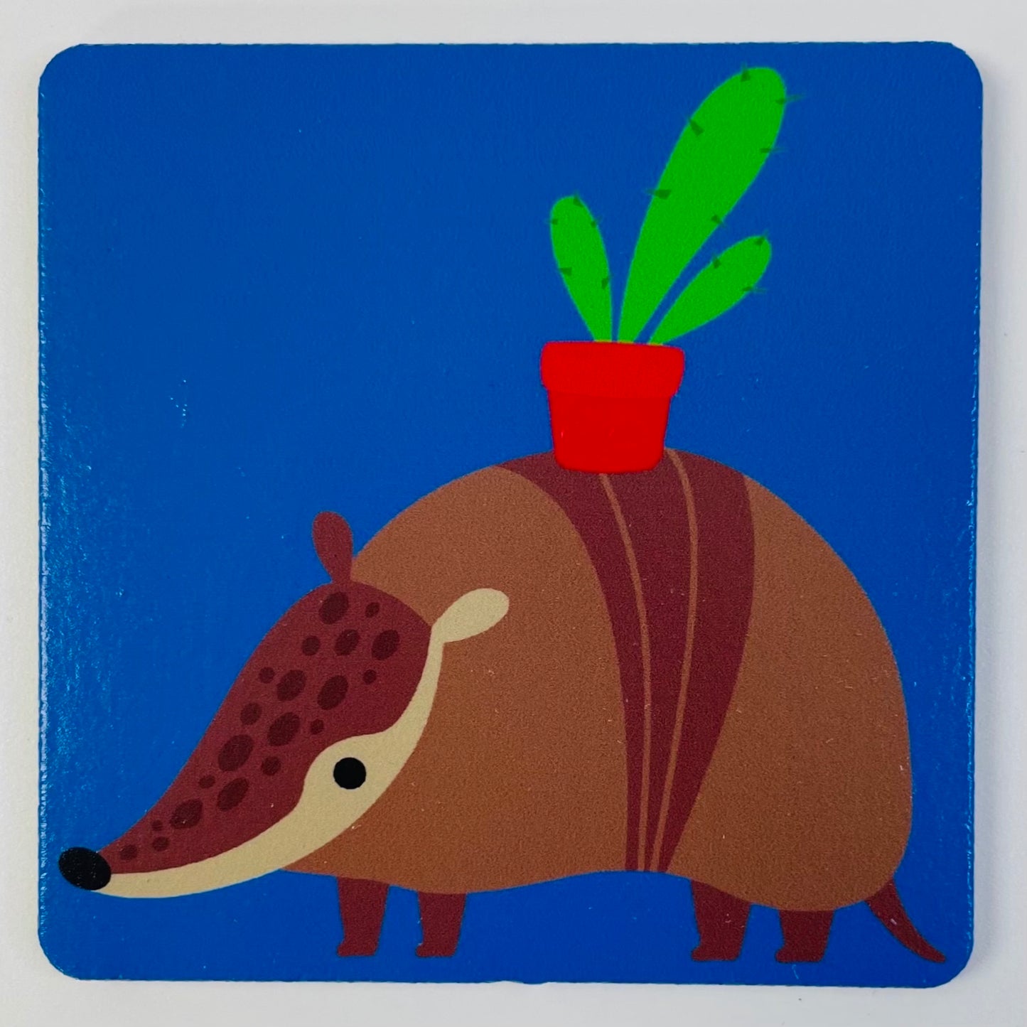 Coasters Set: Armadillo Cactus