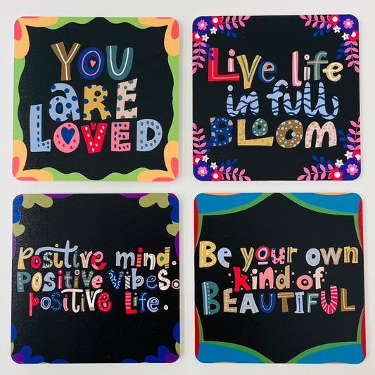 Coasters Set: Good Vibes