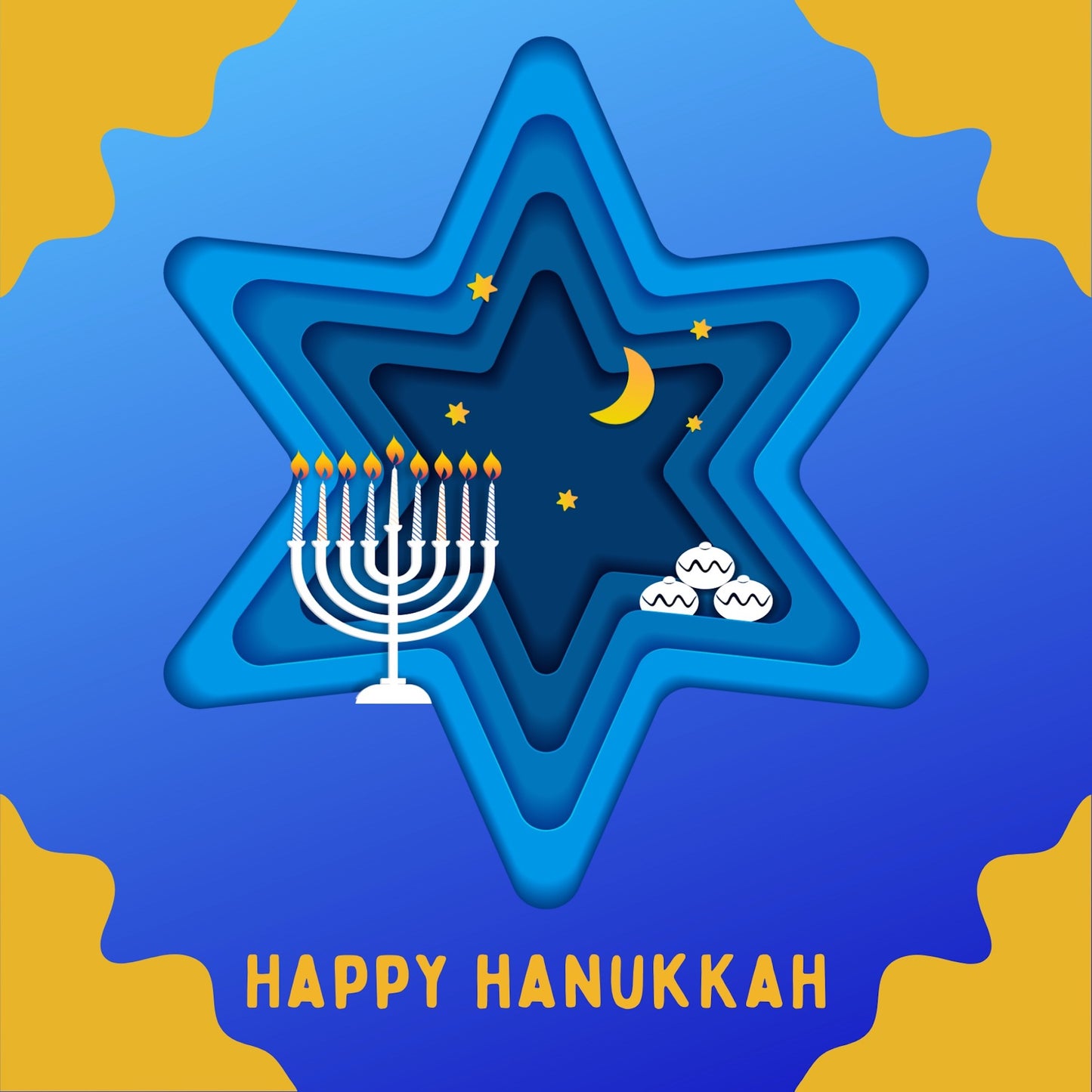 Coasters Set: Hanukkah Star