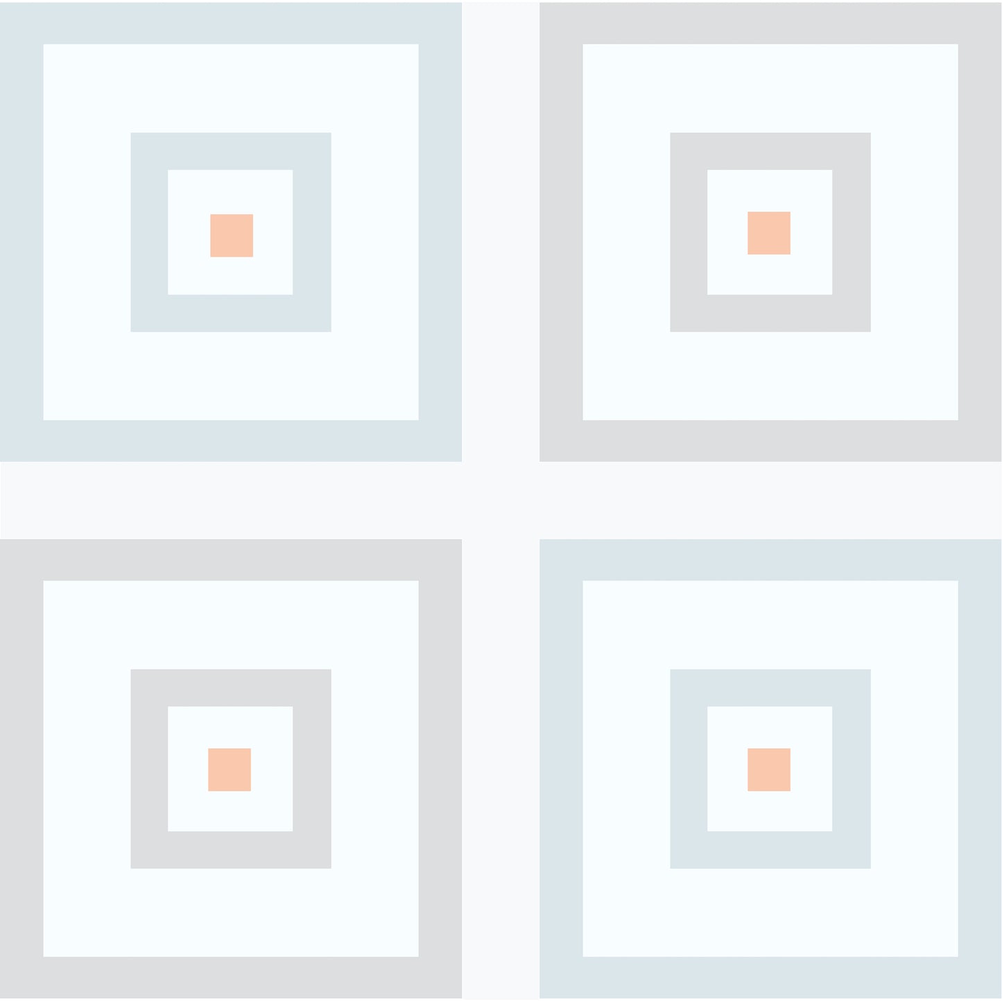 Art Tiles: Four Squares - Light Blue