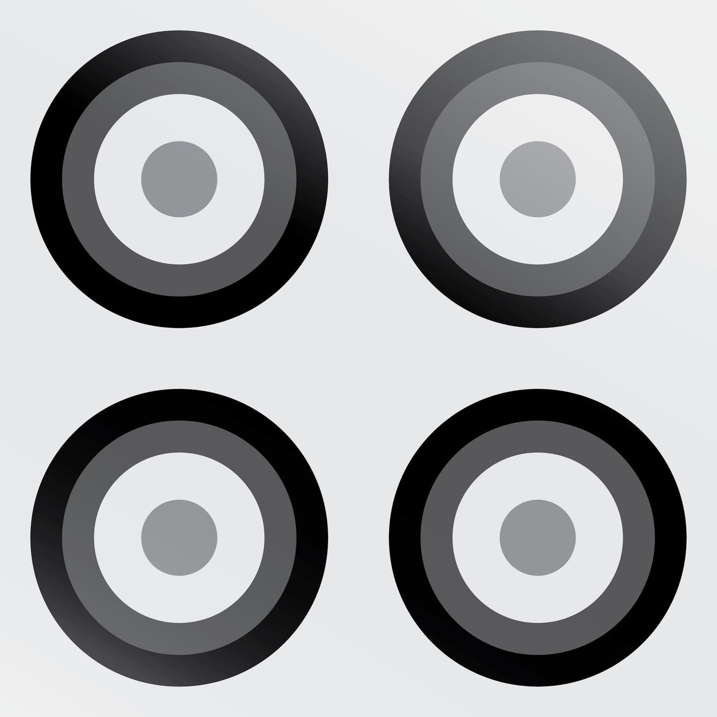 Art Tiles: Four Circles - B&W