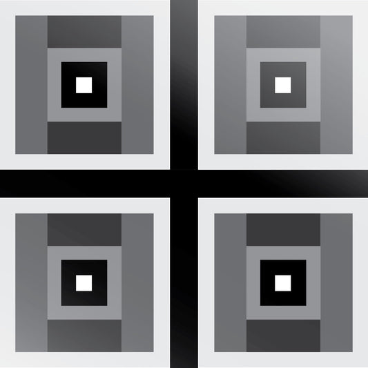 Art Tiles: Four Squares - B&W