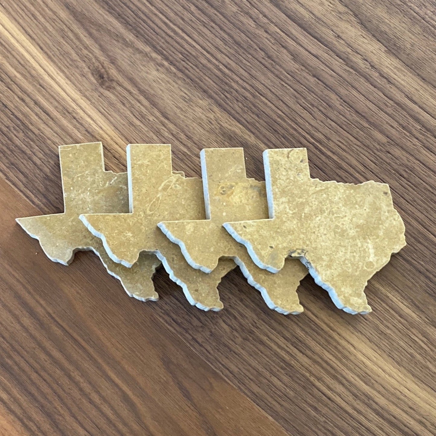 Texas Stone Coasters Set: Golden Triangle