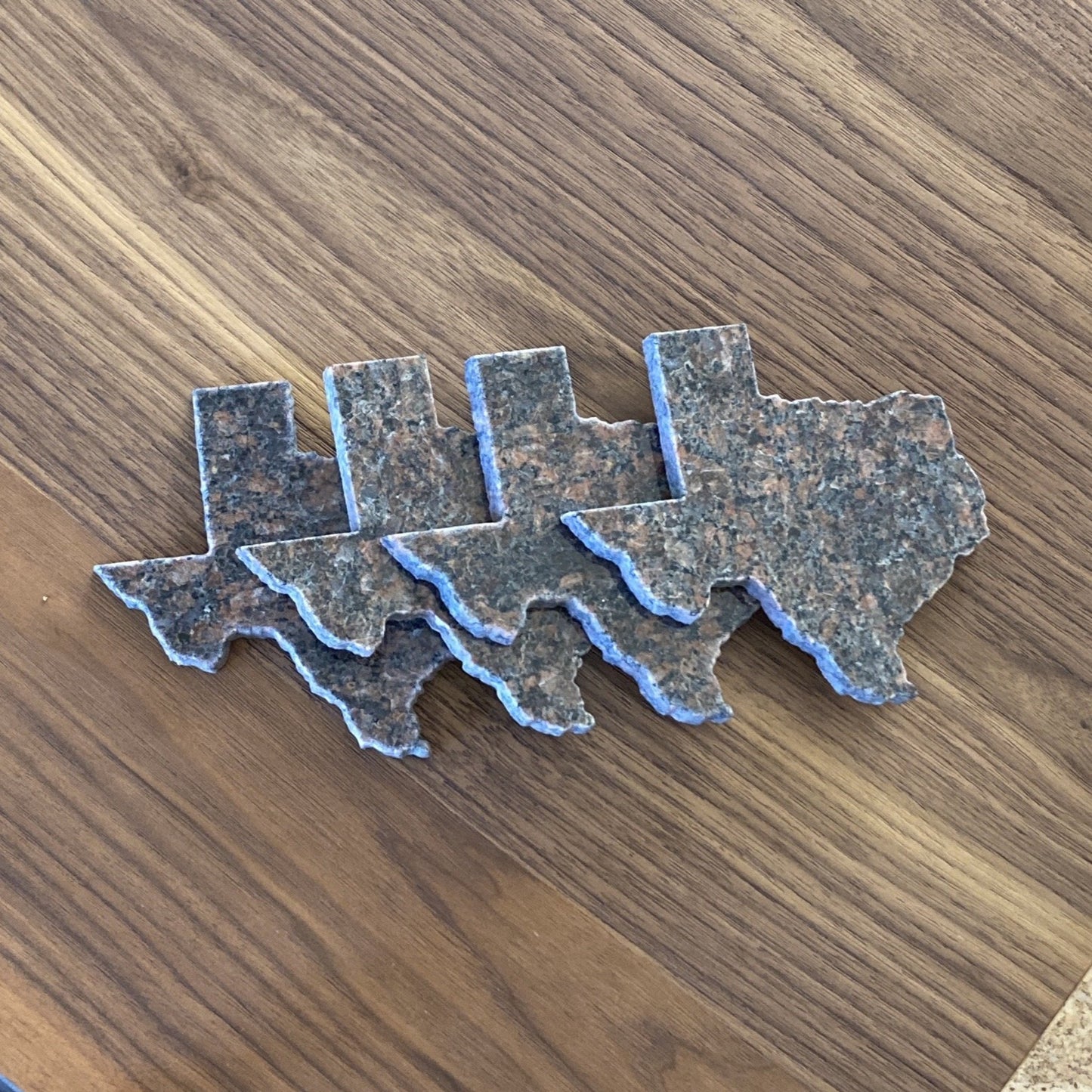 Texas Stone Coasters Set: Good Earth Brown