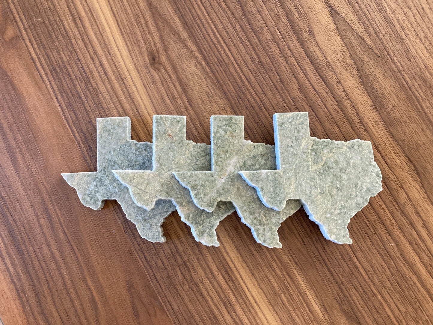 Texas Stone Coasters Set: Margarita Green