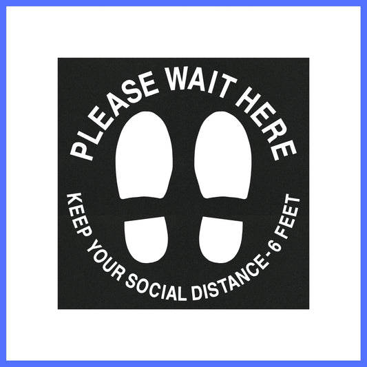 Social Distance Tiles - Please Wait Here