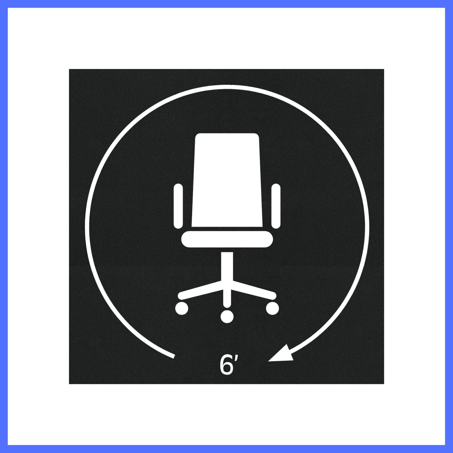 Social Distance Tiles - 6 ft. Chair (circle)