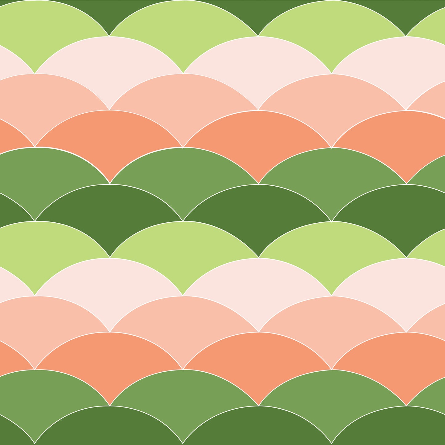 Art Tiles: Simple Waves - Watermelon