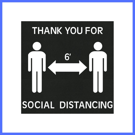 Social Distance Tiles - Thank you 6 ft.